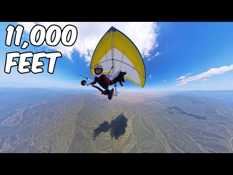 This is What 11,000 Feet Looks Like From a Hang Glider!