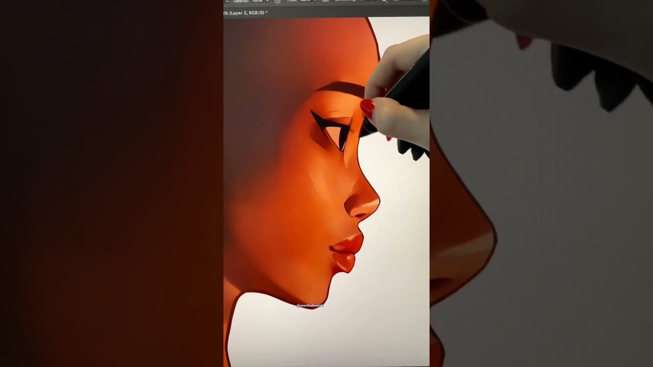 Digital Art Drawing in Procreate by marikaboniuk | iPad Art Drawing Inspiration #shorts