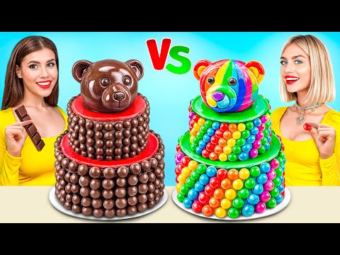 Cake Decorating Challenge! Cooking Challenge for 24 Hours by YUMMY JELLY