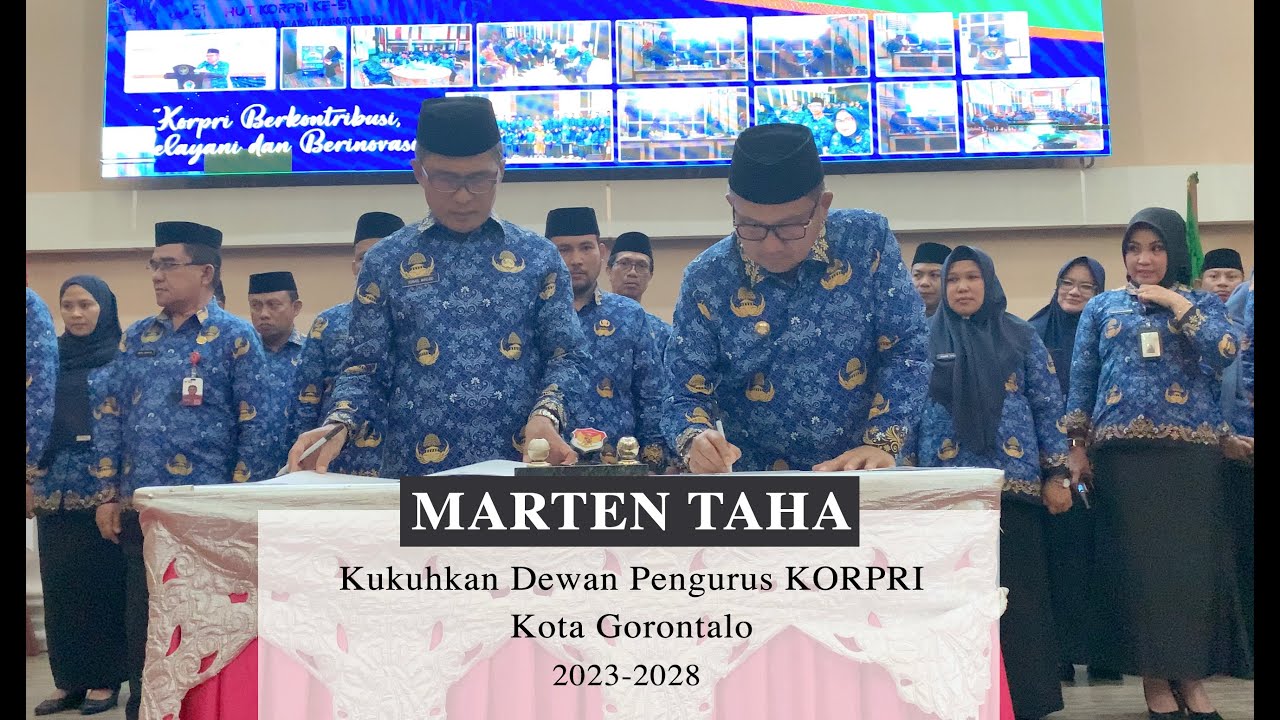 Marten Taha Kukuhkan Dewan Pengurus Korpri Kota Gorontalo Periode 2023-2028