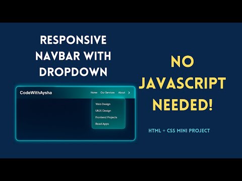Build a Responsive Navbar with Dropdown + Hamburger Menu | HTML & CSS Only!