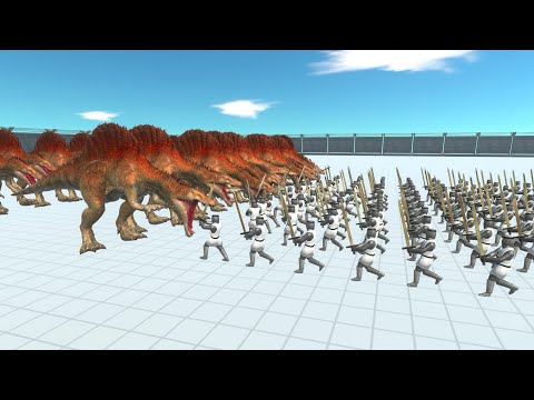 2x CARNIVORE DINOSAURS vs 100x Teutonic Knight Animal Revolt Battle Simulator