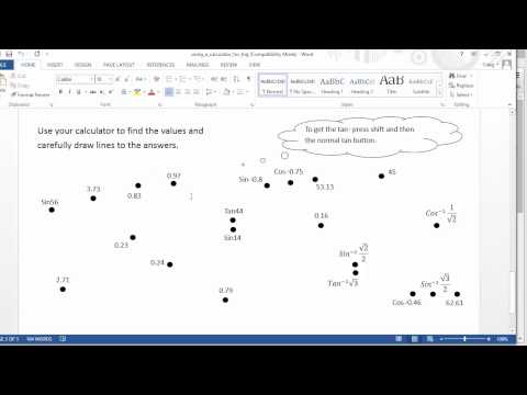 Maths ROTW 52 - Trig Dot to Dot