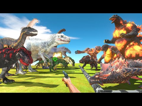 FPS Avatar Jurassic Park Rescue Volcano Monsters and Fights Dinosaurs-Animal Revolt Battle Simulator