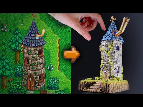 I made a miniature Stardew Valley Wizard's Tower