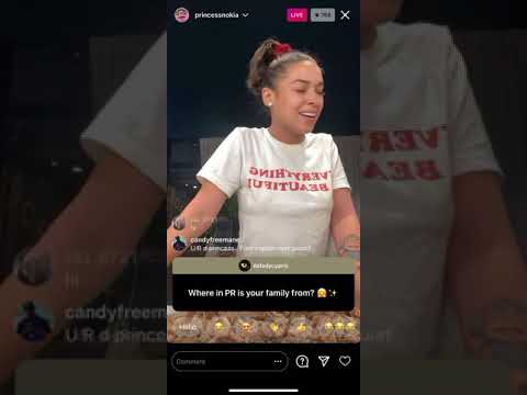 Princess Nokia explaining her ethnicity on an Instagram Live
