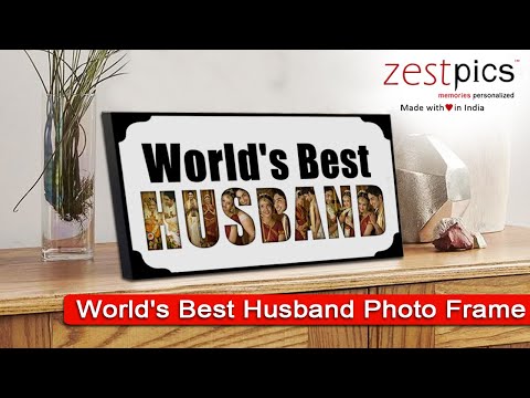 World\'s Best Husband Wooden Printed Photo Frame