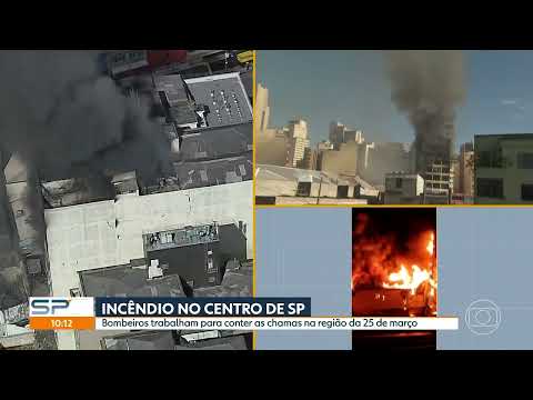 Chamadas ao vivo SP1 / SPTV (Globo) - Sabina Simonato (incêndio na 25 de março - 11/07/2022)
