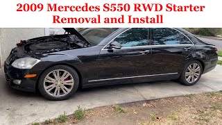 How to install a starter 2007-2013 Mercedes Benz S550 Rear Wheel Drive DIY