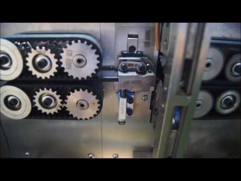 Automatic coaxial cable cutting and stripping machine