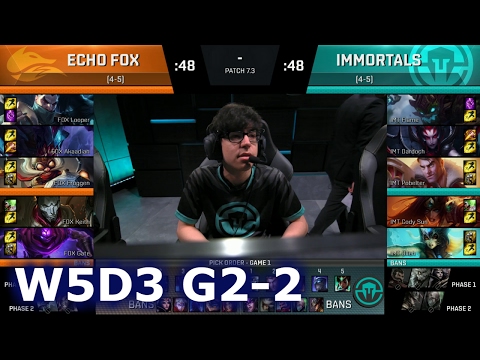 Immortals vs Echo Fox Game 2 | S7 NA LCS Spring 2017 Week 5 Day 3 | IMT vs FOX G2 W5D3 1080p