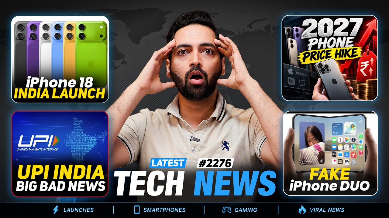 iPhone 18 Launch😍,UPI India Bad News,Price Hike 2027😭,FAKE iPhone Duo,Live TV Without Internet🤯