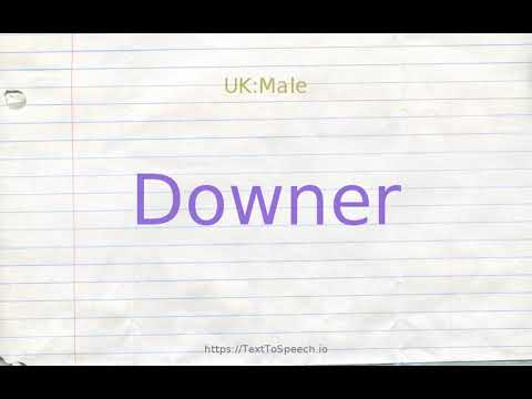 How to pronounce downer