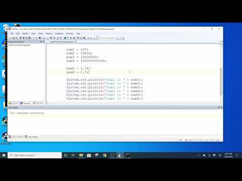 Java 1 Fall 2019 Chapter 2 Using Primitive Data Types In Java