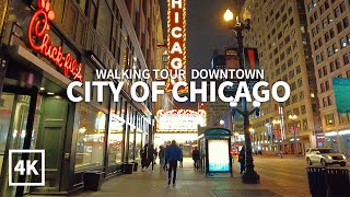 CHICAGO TRAVEL - WALKING TOUR(8), Downtown Wabash Avenue, Rush Street, Wacker Drive, State Street 4K