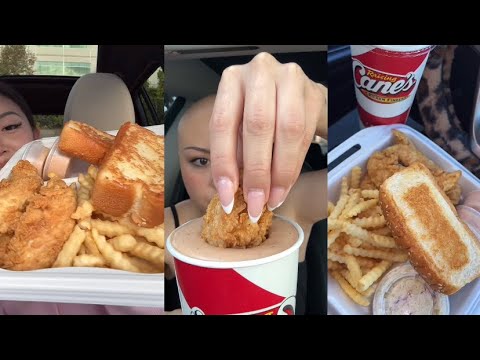 RAISING CANE’S TikTok ASMR mukbang compilation!
