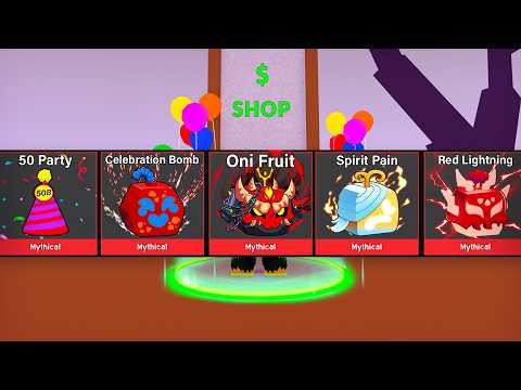 i rolled 100 Party Fruits To Get ALL Oni items In Blox Fruits