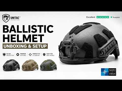 UNITAC Ballistic Helmet unboxing and setup