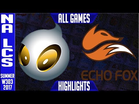 Dignitas vs Echo Fox ALL GAMES Highlights | NA LCS Week 3 Summer 2017 | DIG vs FOX