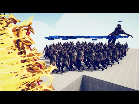 100x ZOMBIES + GIANT ZOMBIE vs GOD UNITS  - Totally Accurate Battle Simulator TABS