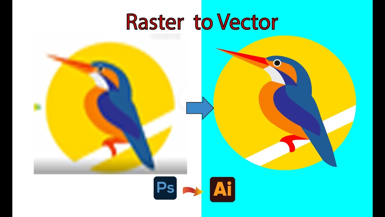 Raster to Vector.( Image to Vector)  Manual vector tracing, redraw vectorize logo and convert.