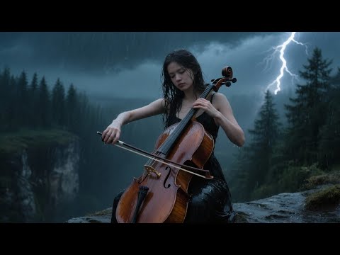 🎻🎹 Cello & Piano in Black Forest Night Rain – Emotional Music for Relaxation, Stress Relief & Sleep