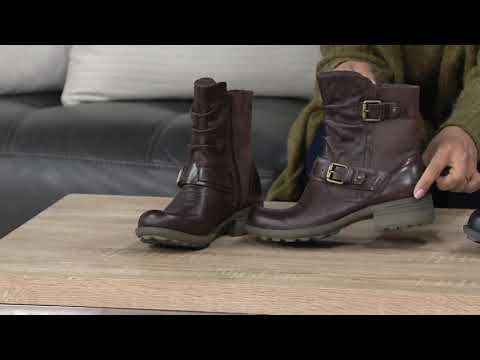 Earth Origins Leather Mid Boots - Patrice on QVC
