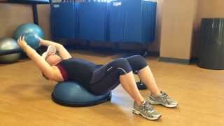 BOSU Medicine Ball Roll Ups