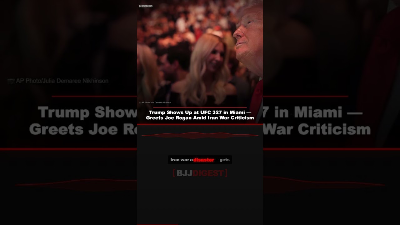 Trump Shows Up at UFC 327 — Greets Rogan #Shorts