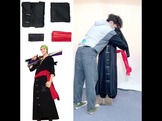 Vídeo relacionado con My Other Me - Disfraz para hombre adulto de Roronoa Zoro verde con crema para el pelo, pendientes, chaqueta, pañuelo, fajín y pantalón talla M. Navega entre aventuras y desafíos con estilo épico