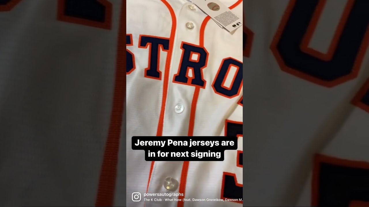 Jeremy Pena Astros jerseys in for next signing!