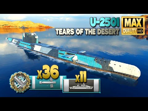 Submarine U-2501: 261k on map Tears of the Desert - World of Warships