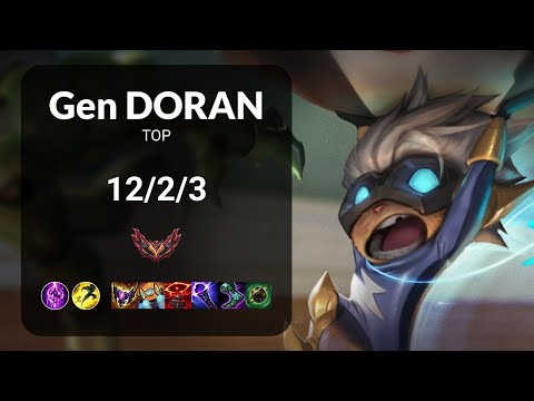 Gen Doran Kennen vs Irelia TOP - KR GRANDMASTER Patch 13.23