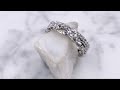 video - Delicate Leaf and Flower Diamond Wedding Band