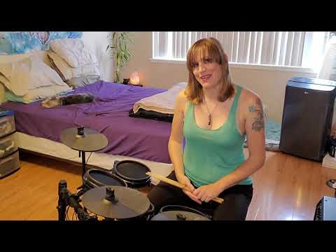 Mindee's mini drum lessons- #48 Fun bass drum based groove with a couple of  short fill options.