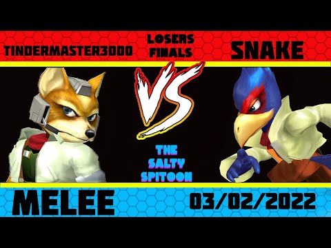 Salty Spitoon Melee #6 Losers Finals - TinderMaster3000 (fox) vs Snake (falco)