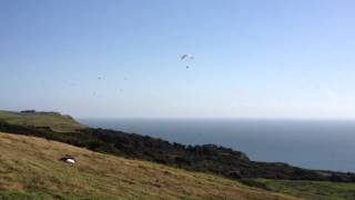 preview picture of video 'Paragliding Over Ringstead Bay, Dorset'