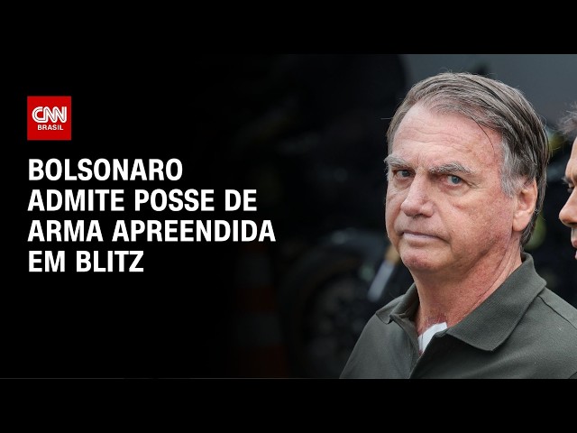 Defesa de Bolsonaro admite propriedade de arma apreendida em blitz | CNN 360º