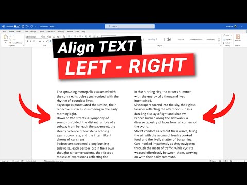 How To Align Text Left And Right On Same Line In Word