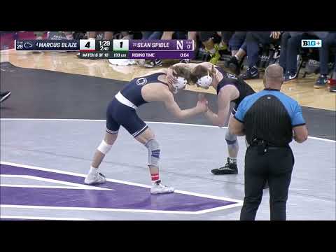 133 lbs: Penn State's Marcus Blaze vs. Northwestern's Sean Spidle | Penn State Wrestling