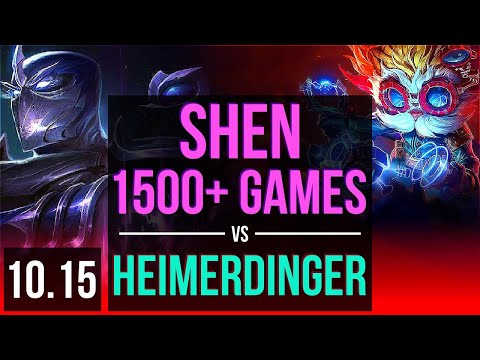 SHEN vs HEIMERDINGER (TOP) | 2.1M mastery points, 1500+ games, KDA 5/0/11 | KR Diamond | v10.15