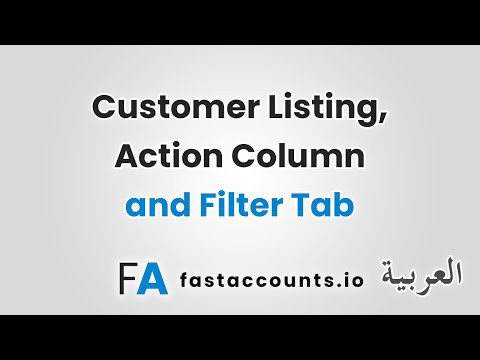 Customer Listing, Action Column and Filter Tab-العربية