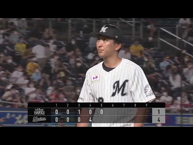 【5回表】マリーンズ・河村 プロ初先発のマウンドで5回1失点の好投を見せる!! 2021/7/7 M-H