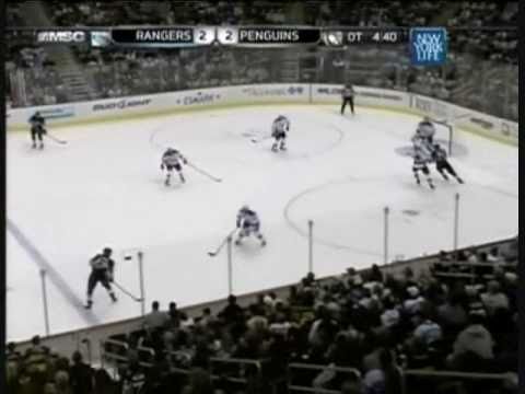 Rangers OT win over penguins 11/15/10