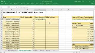 Use Excel To Convert Date To Week Number Using WEEKNUM and ISOWEEKNUM