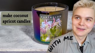 🥥 How to Make Coconut Apricot Wax Candles | *my process* summer edition :) 🏝️