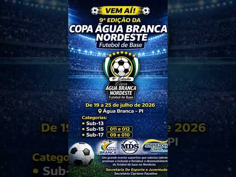 COPA ÁGUA BRANCA 1° PARTICIPAÇÃO DOS ALUNOS DA ESCOLINHA TAMBAS BASE FC TAMBORIL DO PIAUÍ.