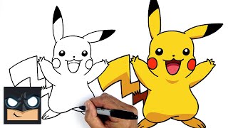 How To Draw PIKACHU  POKEMON Step By Step Drawing 