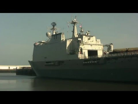 Dutch Naval Landing Ship HNLMS Rotterdam at Sunderland 14th March 2016