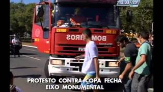 Manifestação no Estádio Nacional contra a Copa no DF